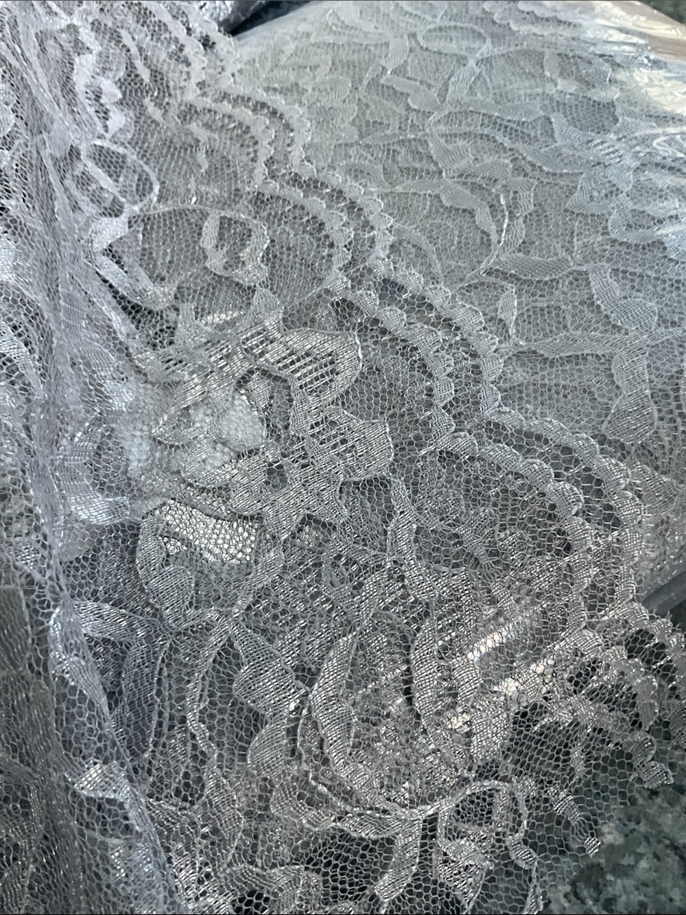 Lace.  Gray. 8 yds on bolt. New! - Picture 4 of 7